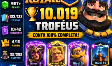 Conta Clash Royale 10K+ | 122/122 Cartas | 967 Gemas