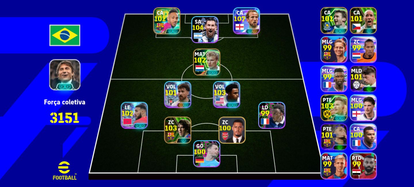 CONTA EFOOTBAL BRABA COM HARRY KANE BIG TIME 107 !!!!