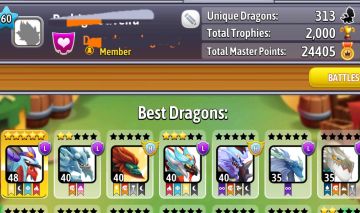 Conta Dragon City antiga lv 60
