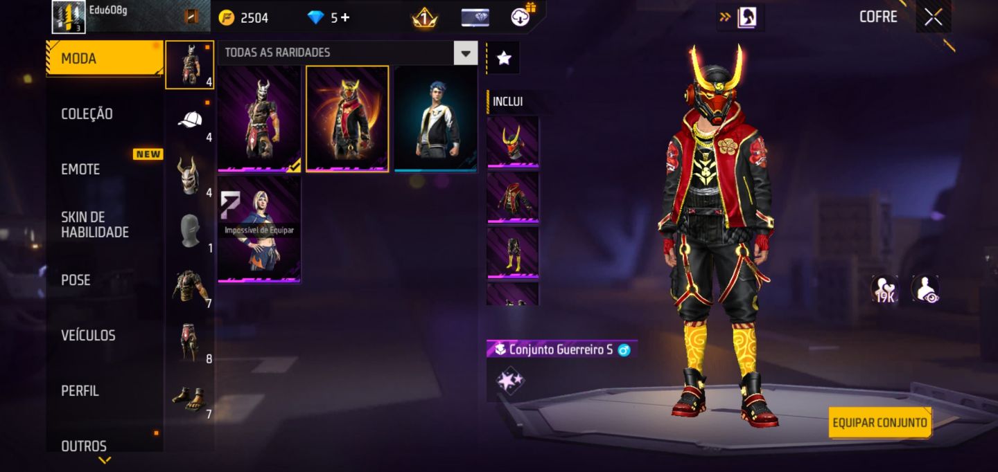 PROMOÇÃO DE CONTAS [FREE FIRE] SKINS EVENTO ESCARLATE [LEIA A DESCRIÇÃO]
