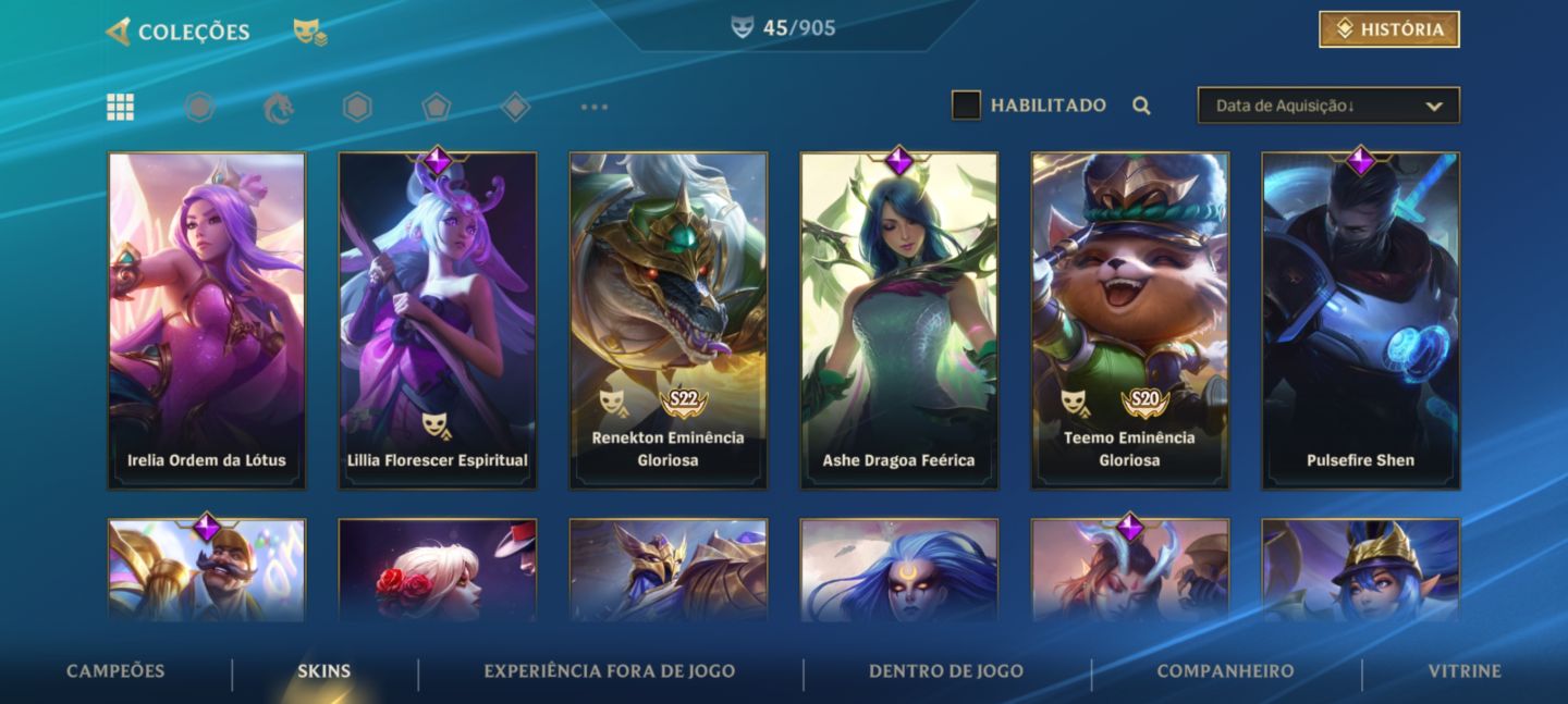 Conta de wild rift parada ex mestre ex top 50 Evelyn