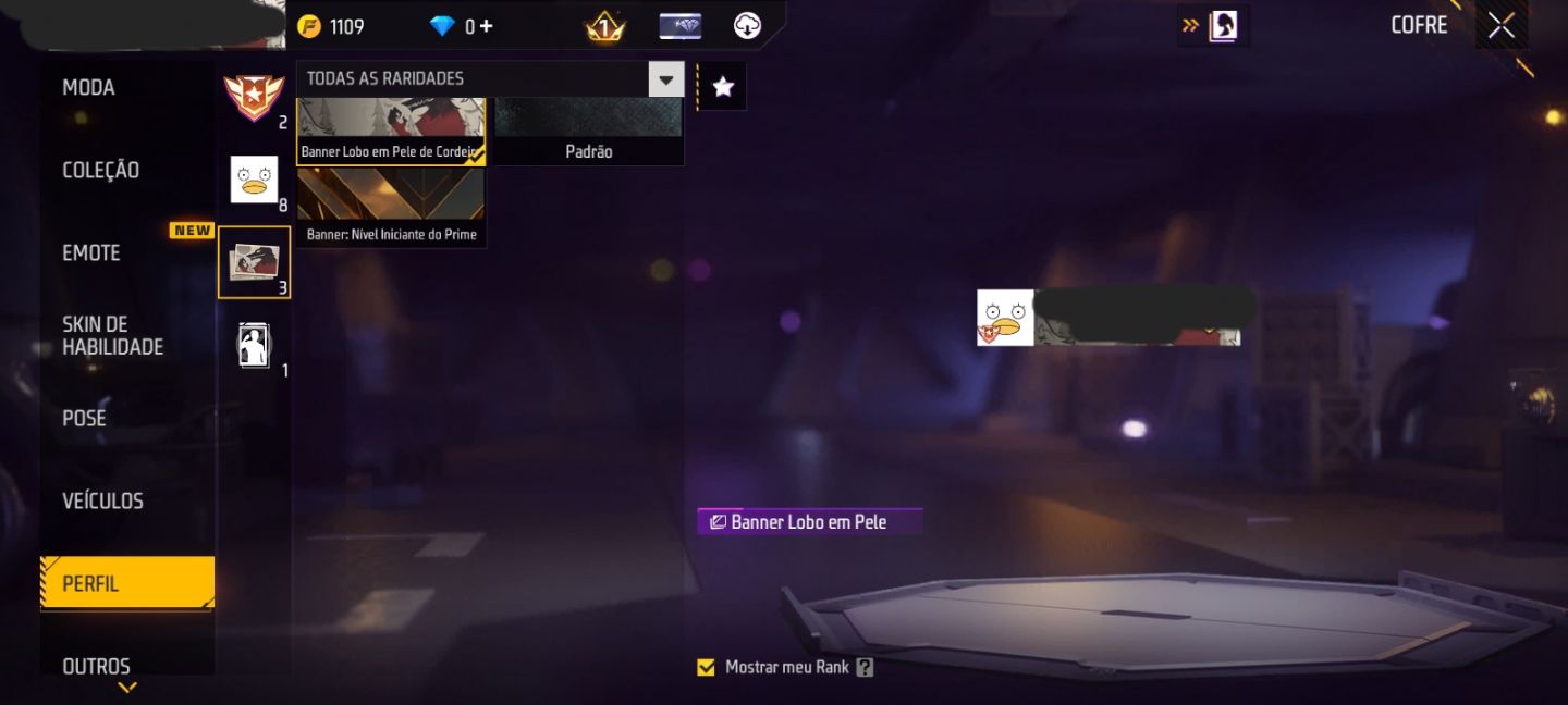 CONTA FREE FIRE NIVEL 11 + SKIN ELISABETH (GINTAMA) + 4 SKINS + GELO + KATANA