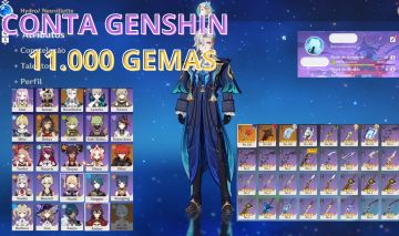 Conta Genshin AR 51 Ásia | Neuvillette | 11K+ Gemas + 3 Armas 5 ESTRELAS