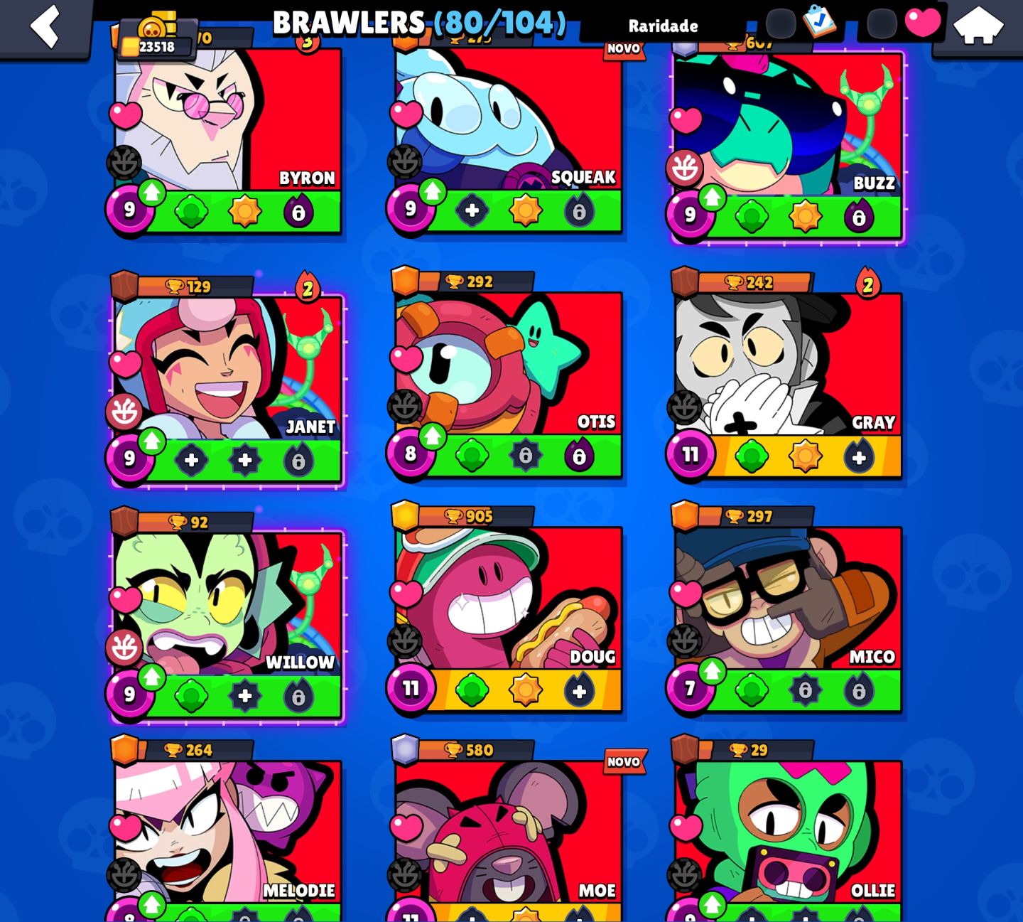 Conta Brawl Stars 20k Troféus / 80 Brawlers