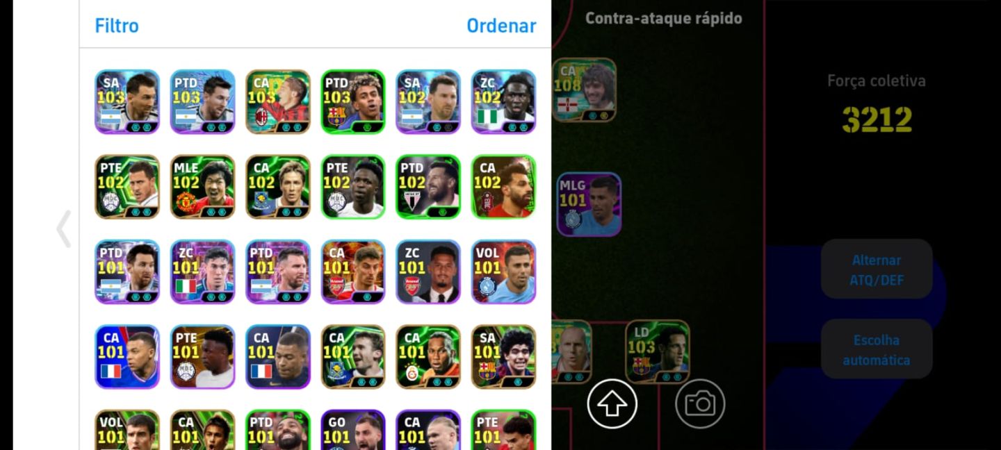 CONTA TOP DE EFOOTBOLL TOP COM MUITOS JOGADORES BONS