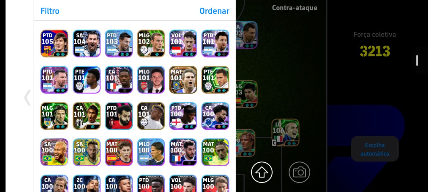 CONTA DE EFOOTBALL | ZICO 106 + MALDINI 109 + NESTA 107 | 3213 DE FORÇA COLETIVA