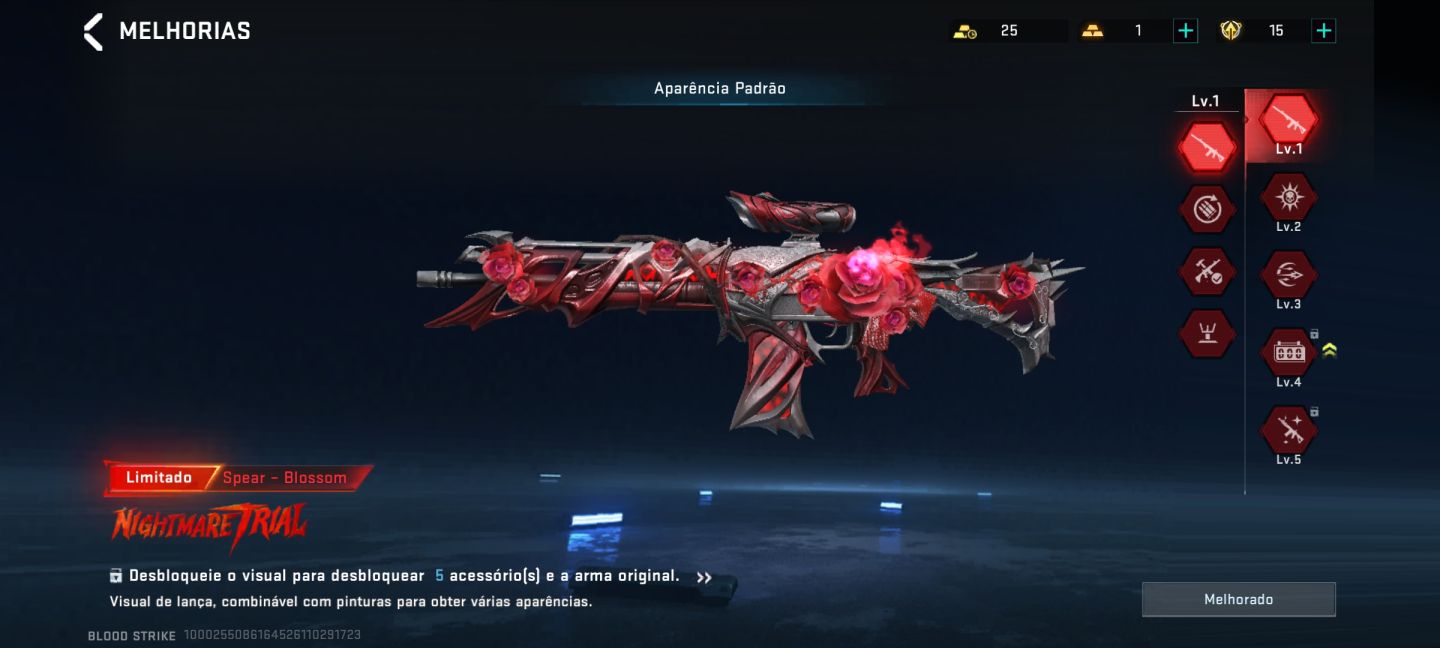 CONTA BLOOD STRIKER COM MP5 E SPEAR ETERNO