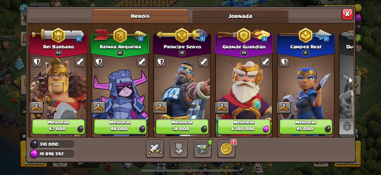 CONTA SUPERCELL - CLASH OF CLANS TH14 CLASH ROYALE ARENA 28