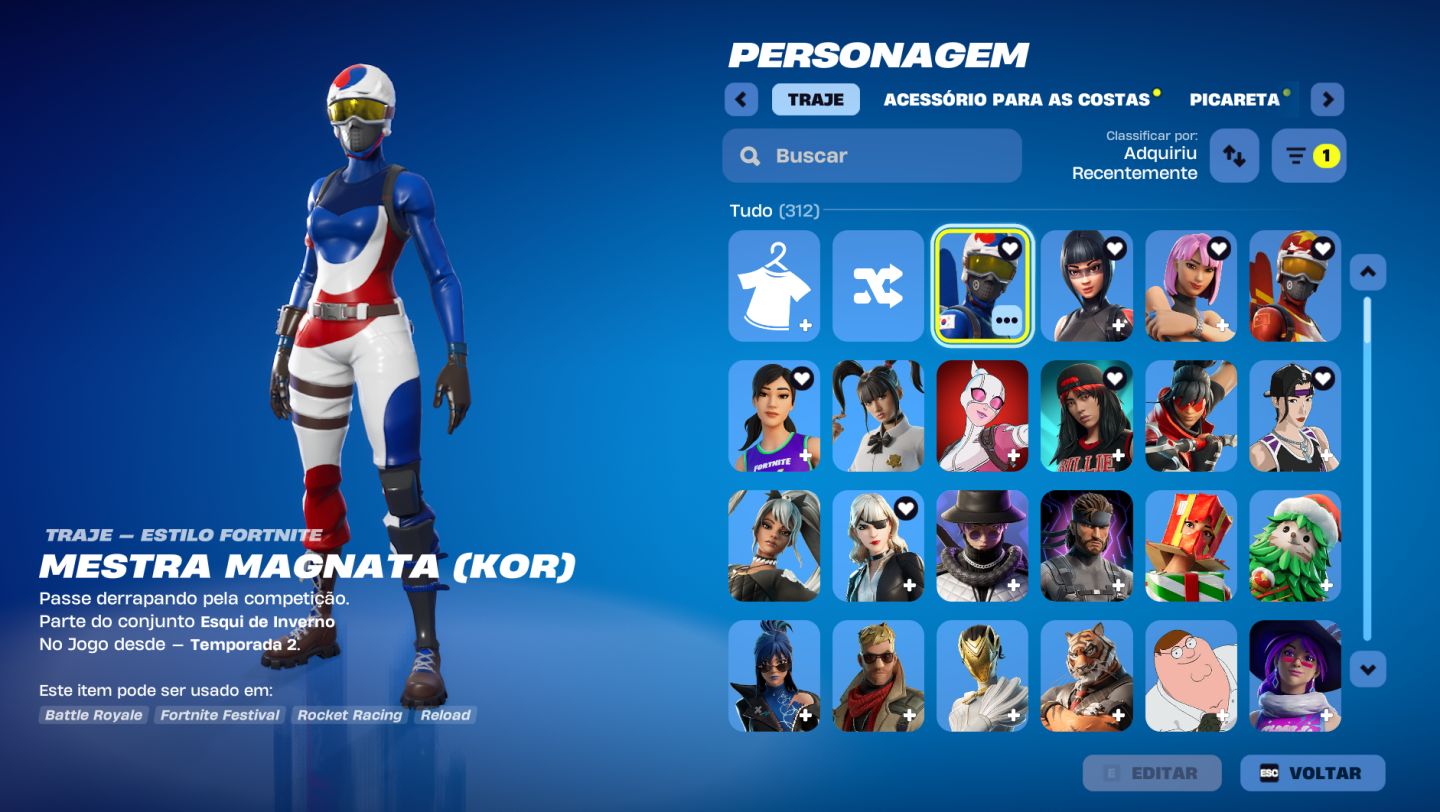 CONTA FORTNITE | WONDER + GALAXY + IKONIK + MINTY + REFLEXO FURTIVO | S3