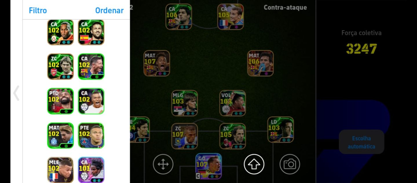 CONTA EFOOTBALL 3247 | Trio MSN | Desailly 107 | Neuer 107 | ETC...