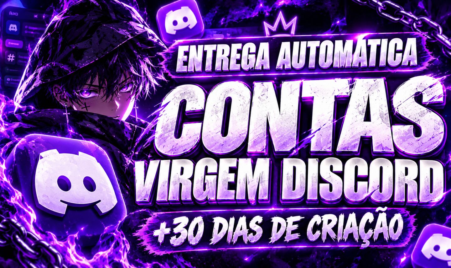 [BARATO] CONTAS DISCORD VIRGENS +30 DIAS | E-MAIL + SENHA + TOKEN