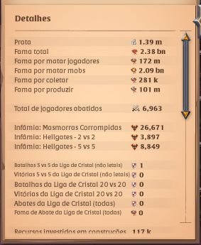 Conta Endgame Albion Online. Skin de Top1, Spec em craft e equipamentos +prata.