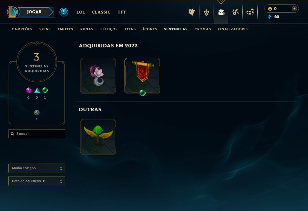 CONTA LOL LVL 49 | 48 SKINS | 39 ÍCONES