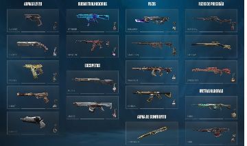 Conta de Valorant com várias Skins