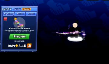 Blade ball / Chroma Oni Katana / 8.1k RAP