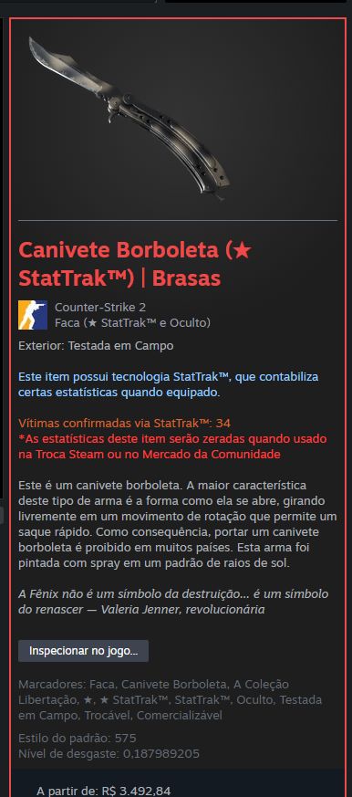 Conta Steam Principal CS2 | Lvl 20GC | 9 Faceit | Butterfly