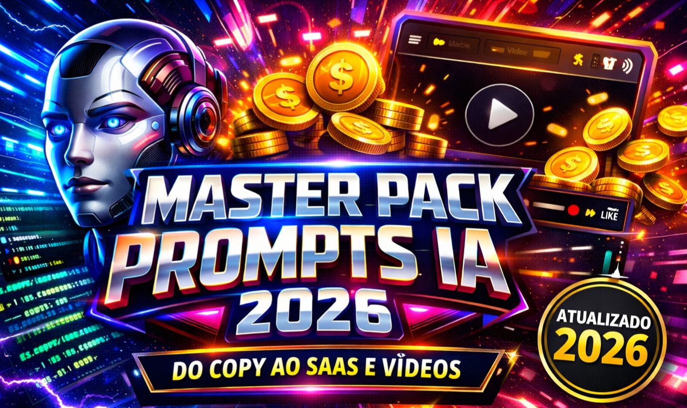 MASTER PACK PROMPTS IA 2026: DO COPY AO SAAS E VÍDEOS