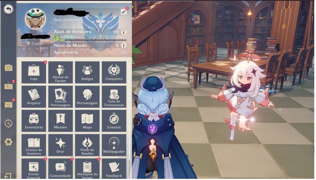 Conta Genshin com Ineffa, Mizuki, Qiqi e Mona pity 53 no banner