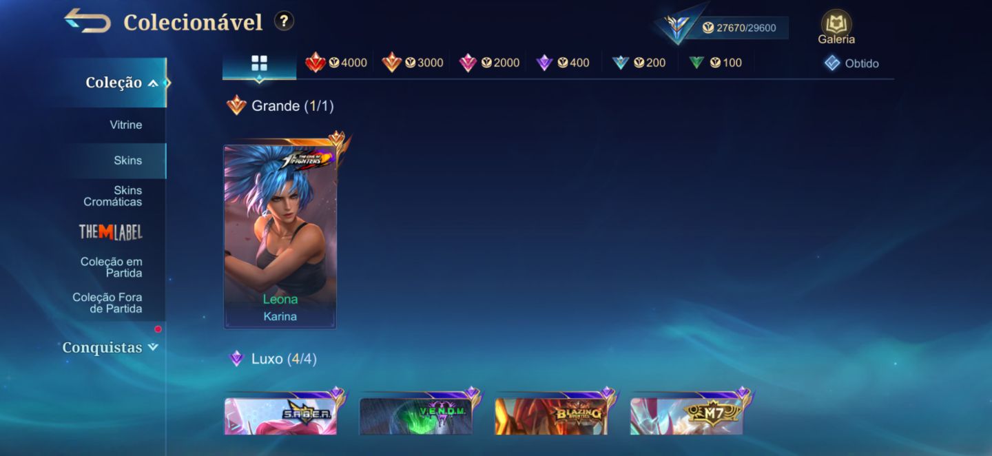 Conta Mobile Legends Com 163 Skins Especialista IV