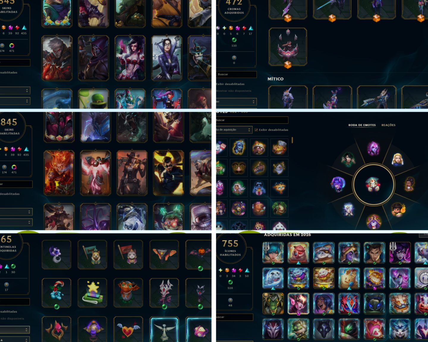 CONTA LOL/TFT-845 SKINS-10 CHIBIS/VALORANT-Pack Kuronami +de 17000R$ gasto!