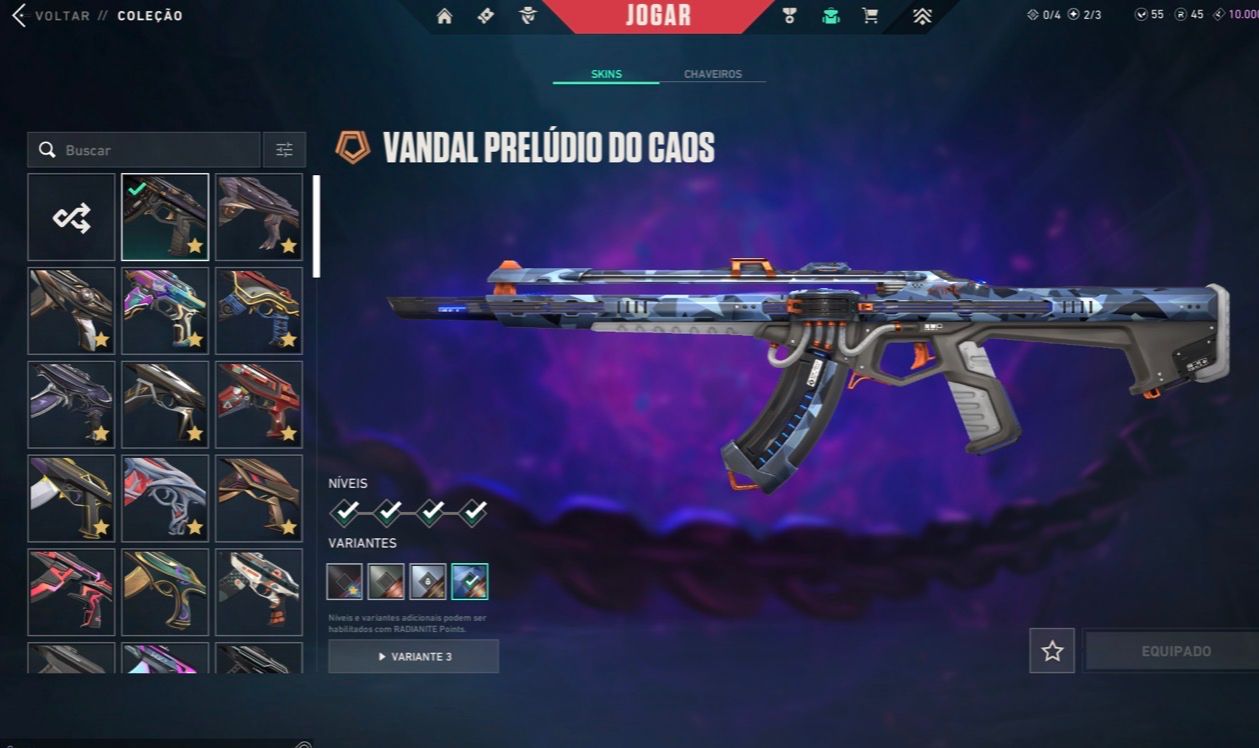 CONTA VALORANT COM MUITAS SKINS E MAIS DE 2 MIL GASTOS (LEVEL 214)