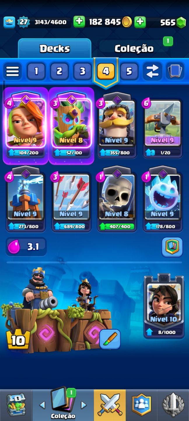 CONTA INICIANTE DE CLASH ROYALE