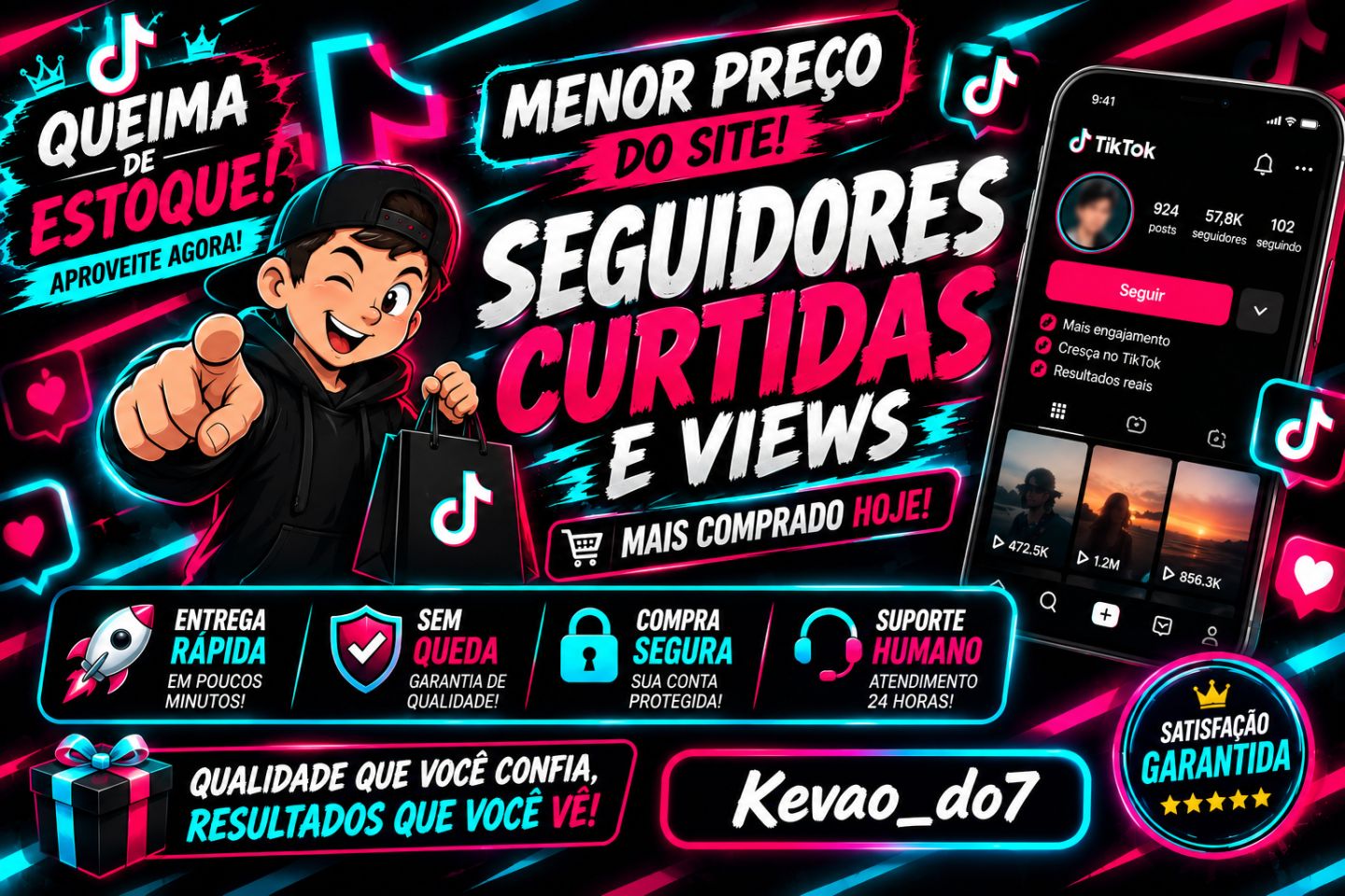 [MENOR PREÇO DO SITE] SEGUIDORES NO TIKTOK E CURTIDAS, VIEWS, SAVES ETC
