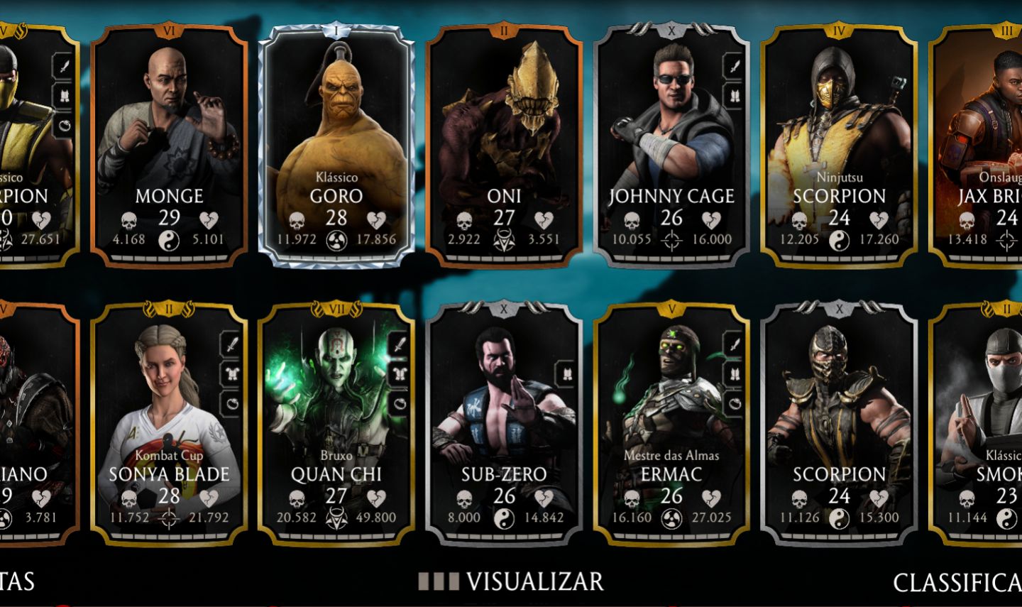 Conta Mortal Kombat Mobile para Iphone - ios