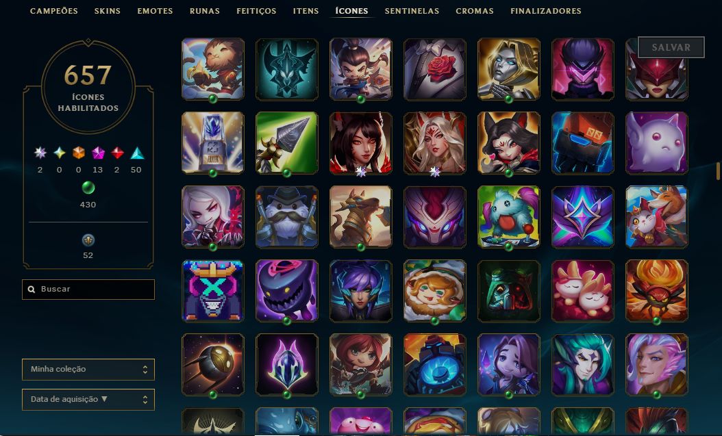 Conta de Colecionador - Black Alistar, UFO Corki, Ahri do Faker e +