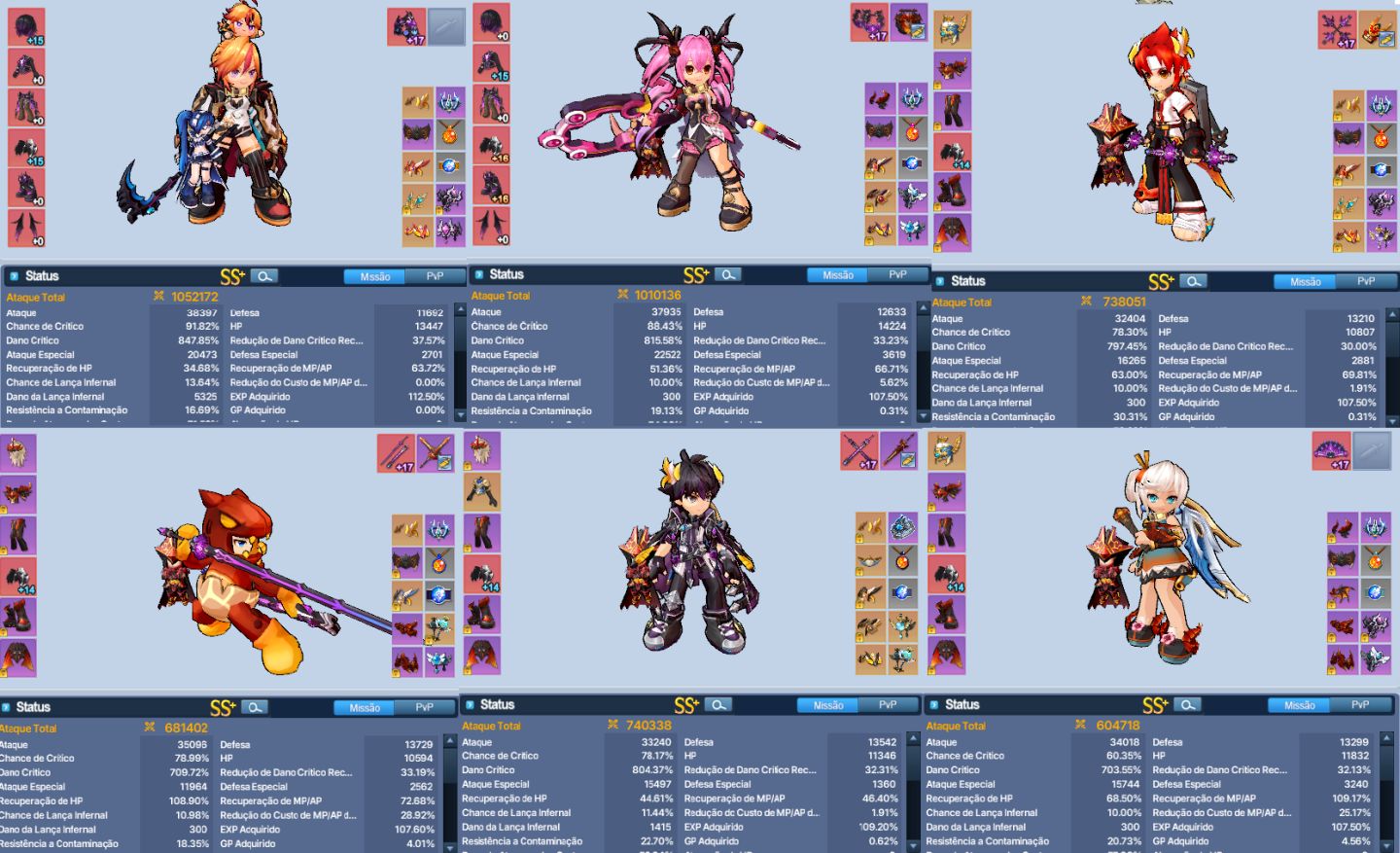 CONTA GRAND CHASE CLASSIC ENDGAME 20 CHAR 1M ++