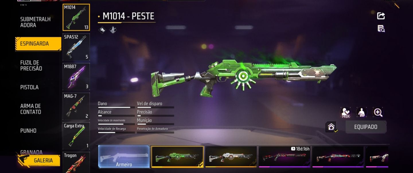Conta Free Fire muito rara e muito gemada, valores aceitáveis negociável!!
