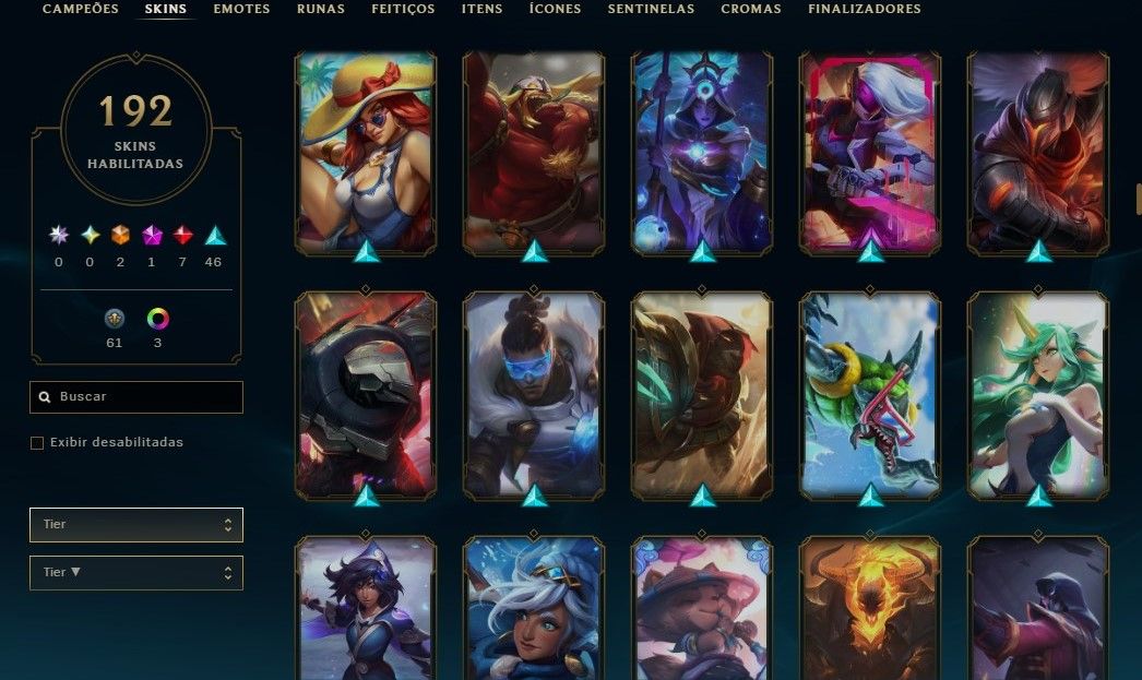 Conta Lol (Nvl 155) e valorant com muitas skins e champions
