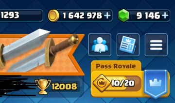 Conta Clash Royale 12.008 Troféus | Rei 15 | 9.146 Gemas | 1,6M Ouro | Nível 16