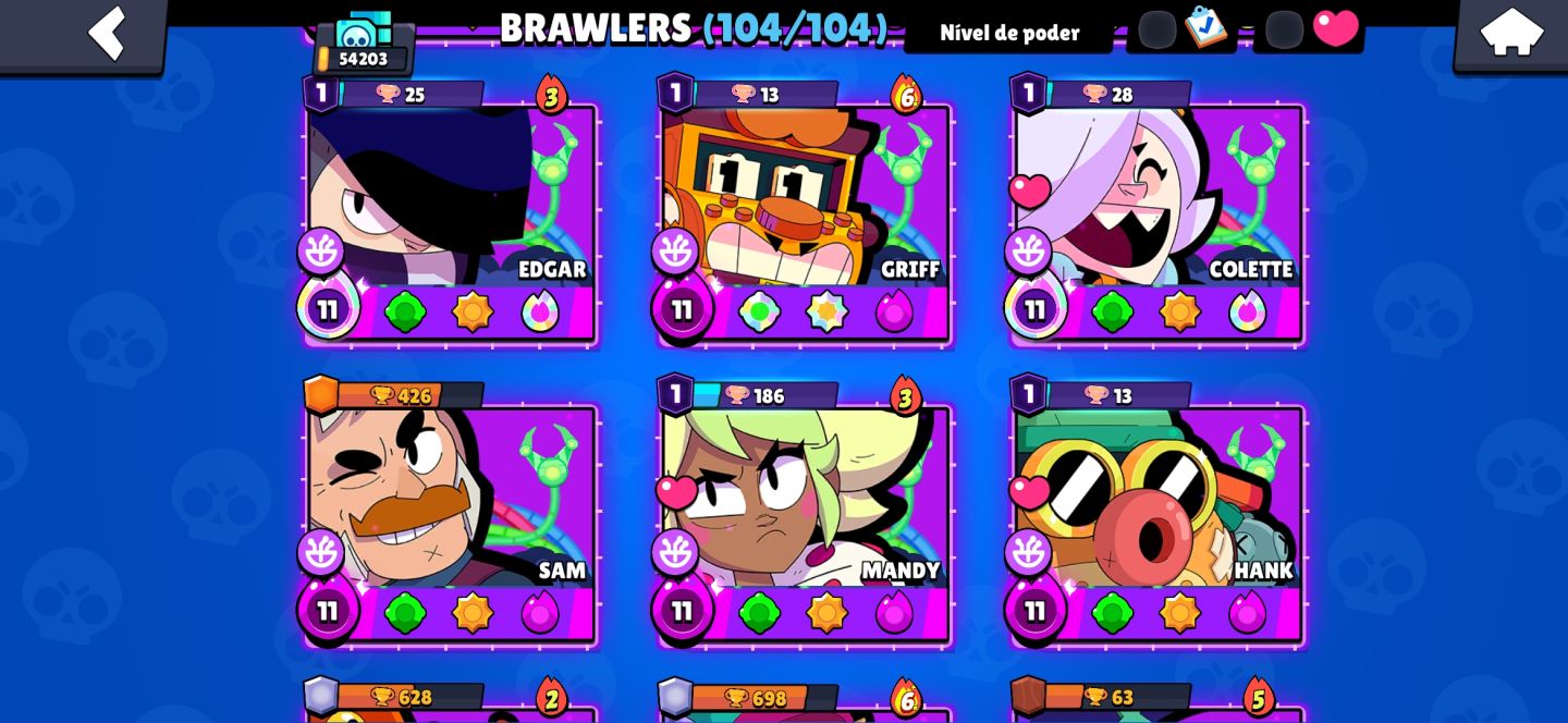 CONTA DE BRAWL STARS MUITO UPADA
