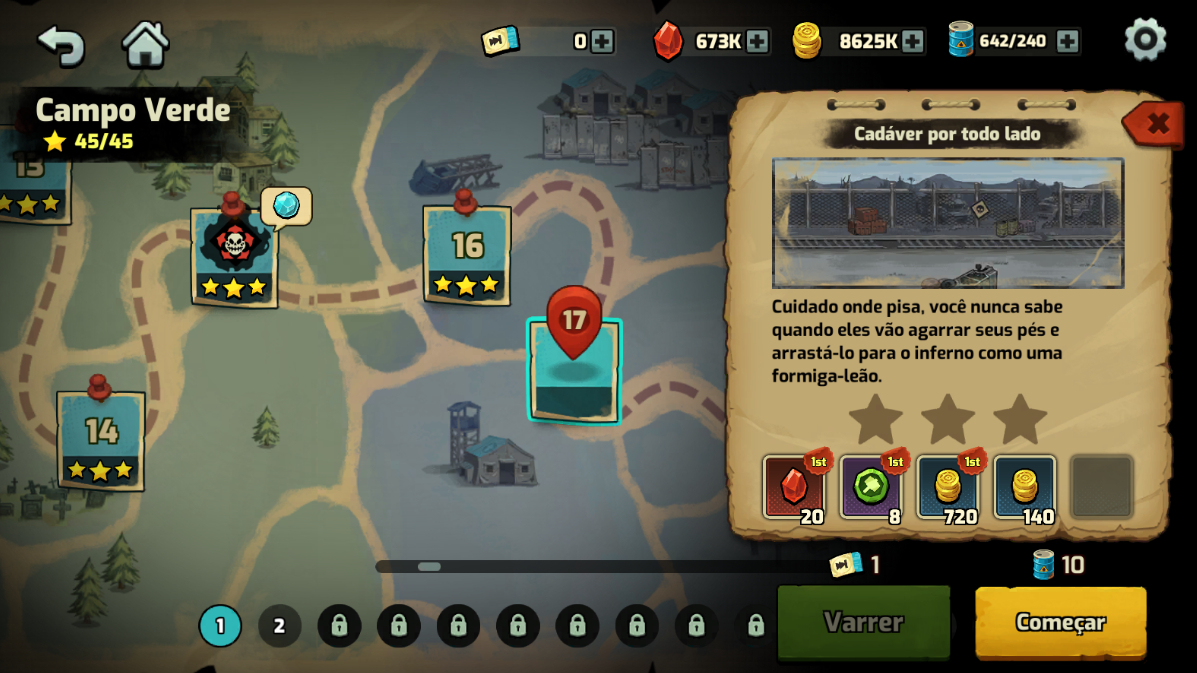 ZOMBIE WARFARE - THE DEATH PATH | CRISTAIS | OURO | CHIPS | ANDROID & IOS