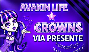 Menor Preço! CROWNS - Avakin Life (Via Presente)