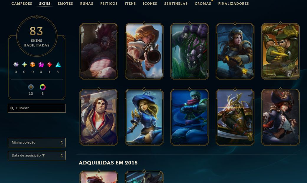 KAYLE JUIZA + SIVIR VITORIOSA | 84 SKINS | 127 CHAMPS | PRATA 4 | CONTA DE 2011