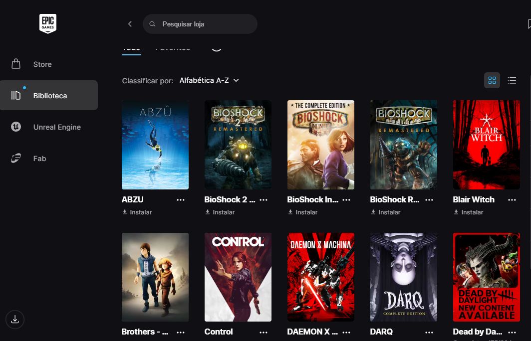 CONTA EPIC GAMES 68 jogos