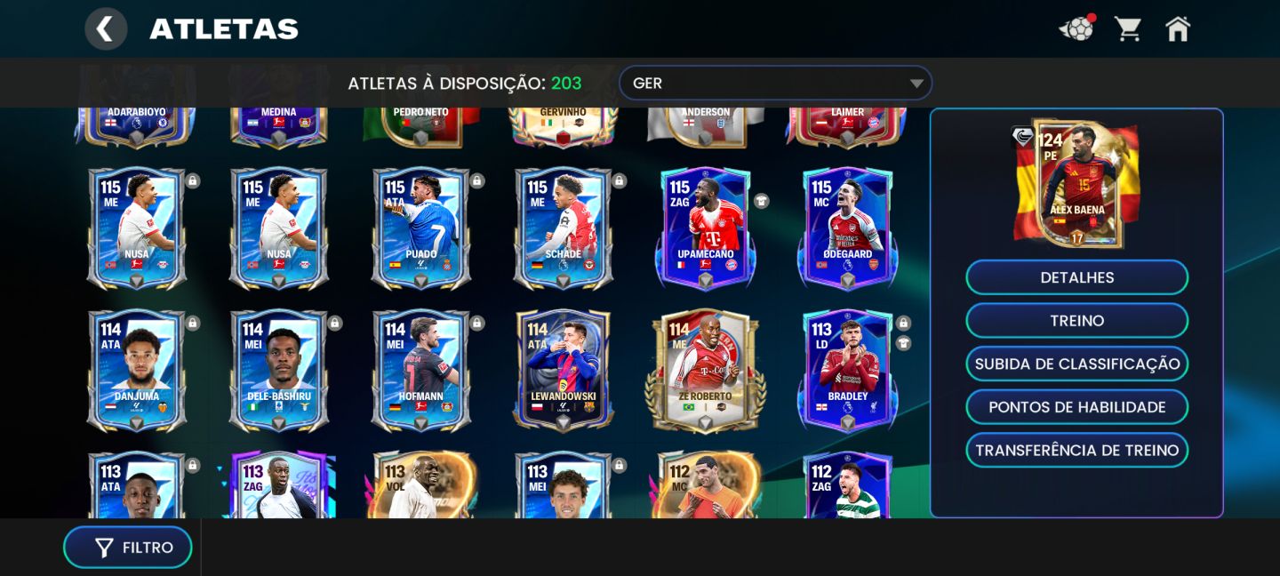 CONTA FIFA MOBILE GER 119 nível 37