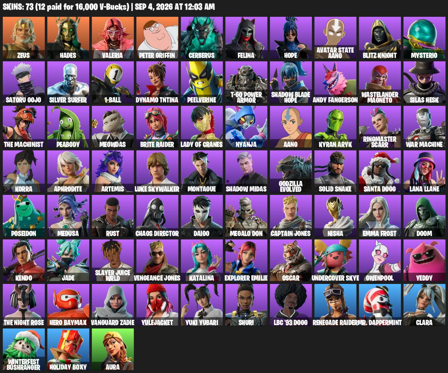 CONTA FORTNITE 73 SKINS | RENEGADE RAIDER | SURFISTA PRATEADO | 135 PICARETAS