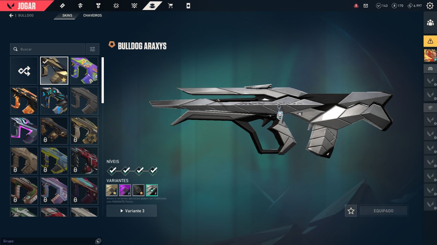 CONTA VALORANT 68 SKINS FULL PERSONAGENS
