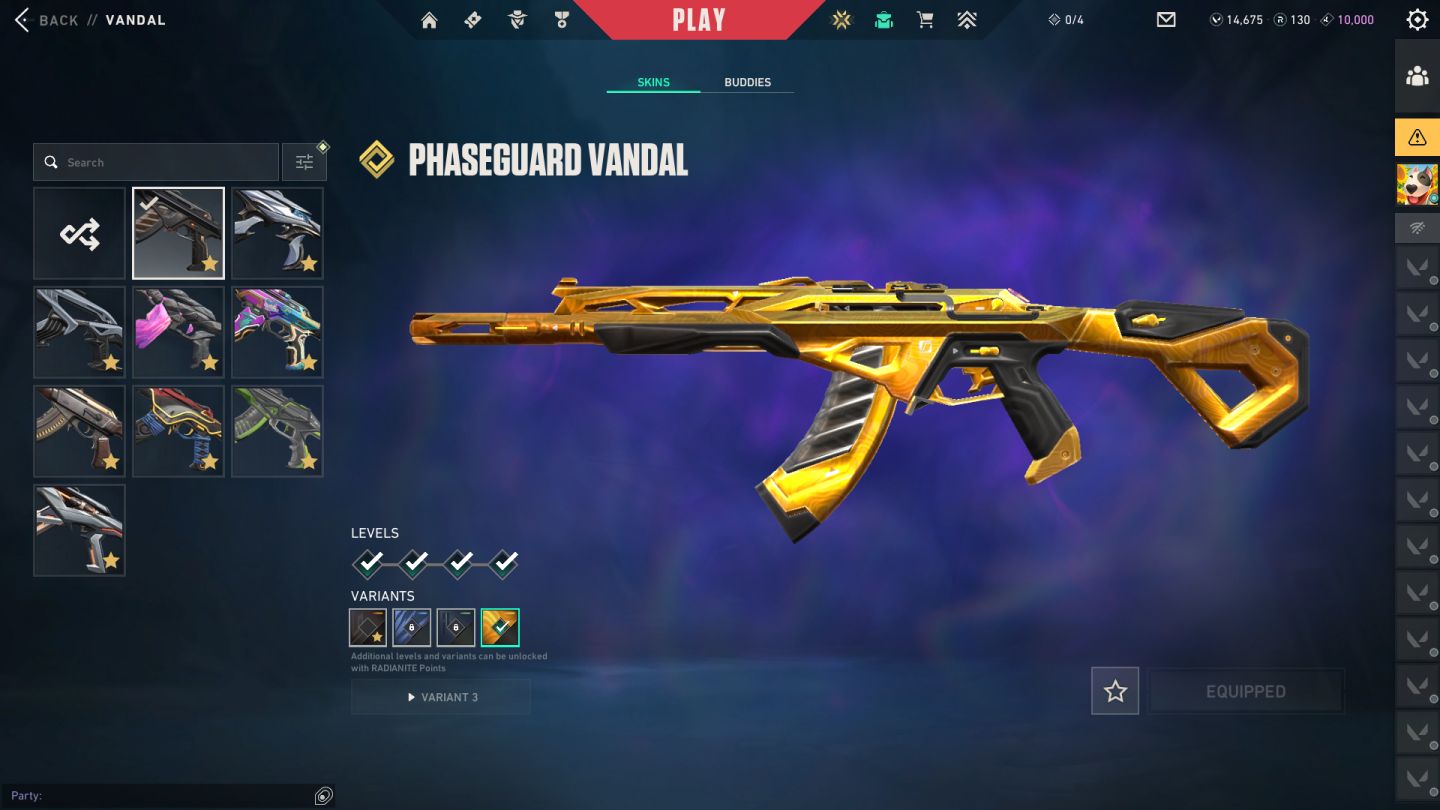 Conta de valorante cheia de skin e com vp