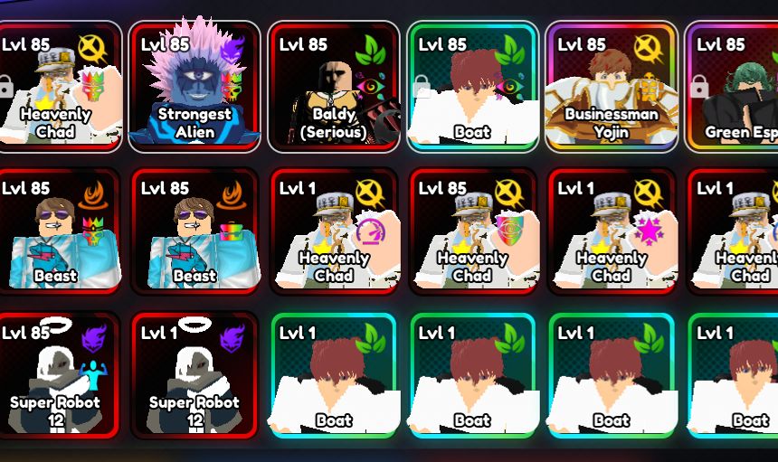 UNITS RARAS PERSONAGENS NA SUA CONTA - ANIME LAST STAND