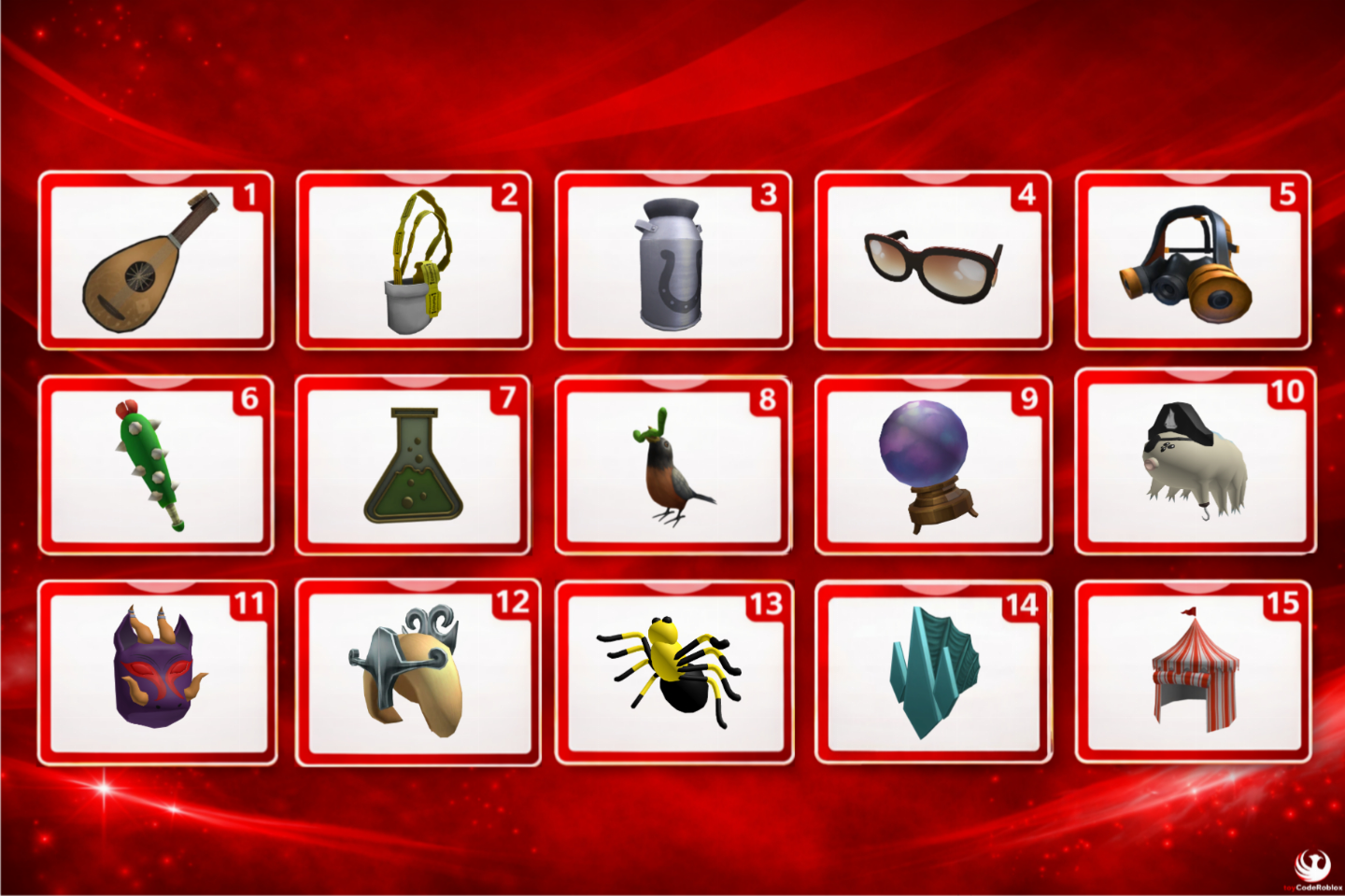 Toy Codes Roblox - Raros - itens exclusivos