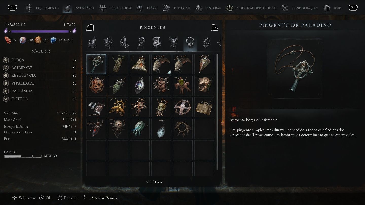 LORDS OF THE FALLEN - / Armaduras /Vigor (almas)/ Anéis e Pingentes + BRINDE