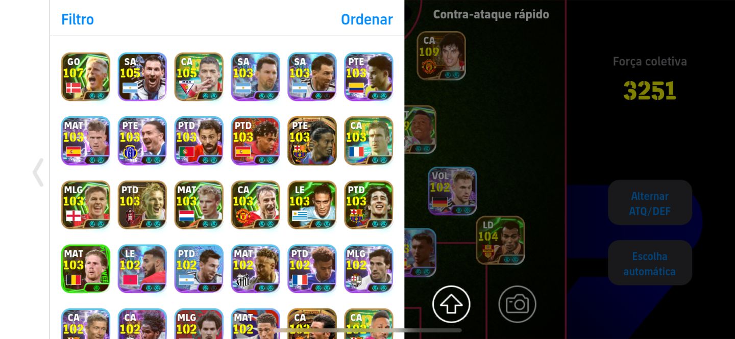 Conta de efootball, 3252 ov