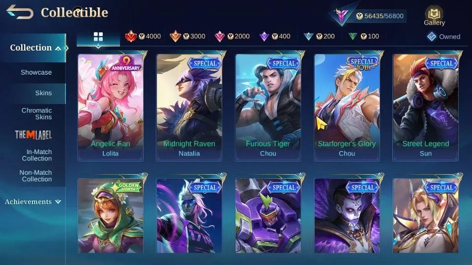 CONTA COM MUITA SKIN BOA - FULL EMBLEMAS
