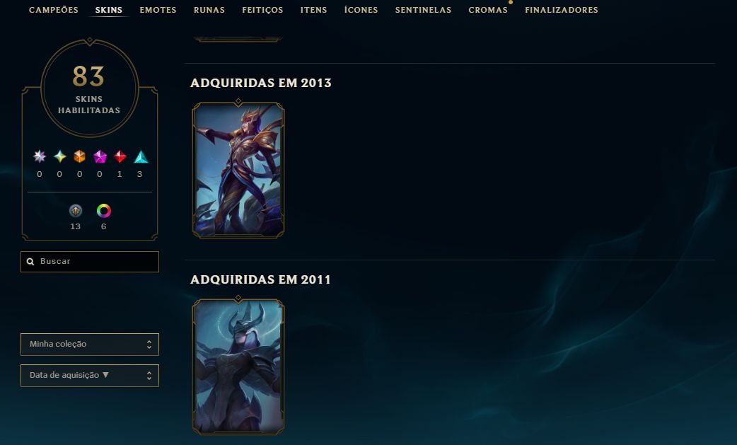 KAYLE JUIZA + SIVIR VITORIOSA | 84 SKINS | 127 CHAMPS | PRATA 4 | CONTA DE 2011