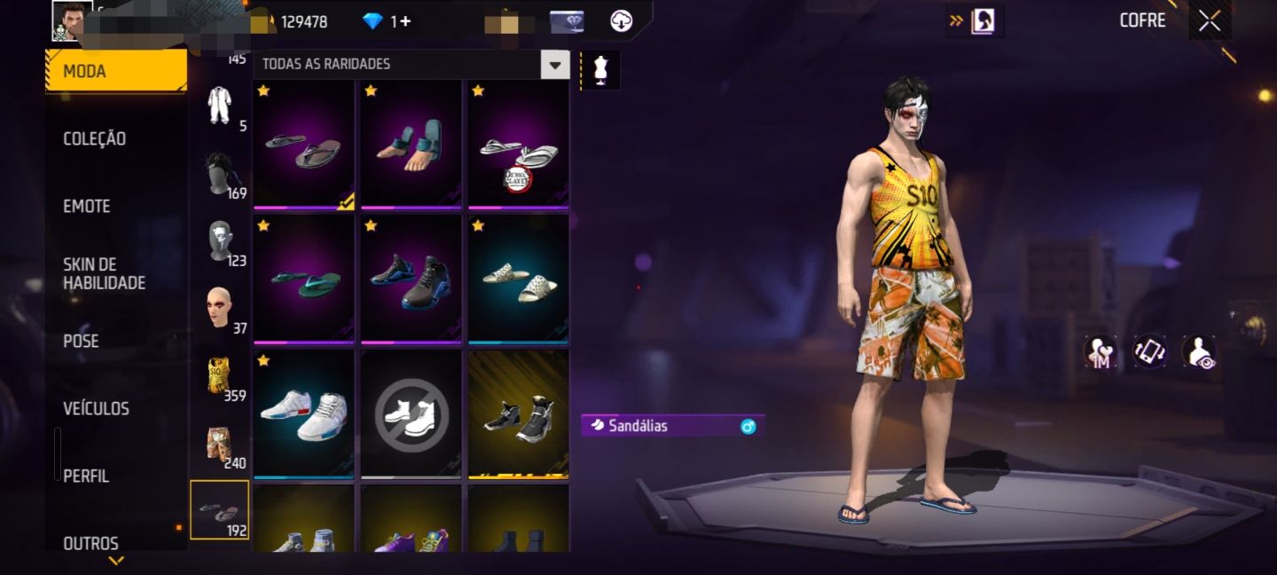 CONTA DE FREE FIRE COM 8 ANOS !/COM BASTANTE SKIN BONITAS, EVOLUTIVAS E RARAS !