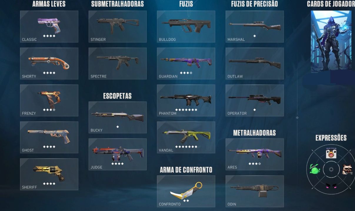 CONTA DE VALORANT KARAMBIT SUBLIME
